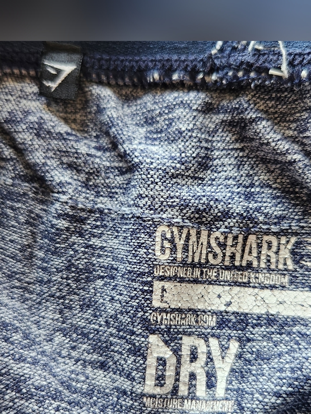 Gymshark "Flex Legging V3" Blue Marl Light Grey #GLLG015-SBM | Women's Size L - Picture 4 of 8